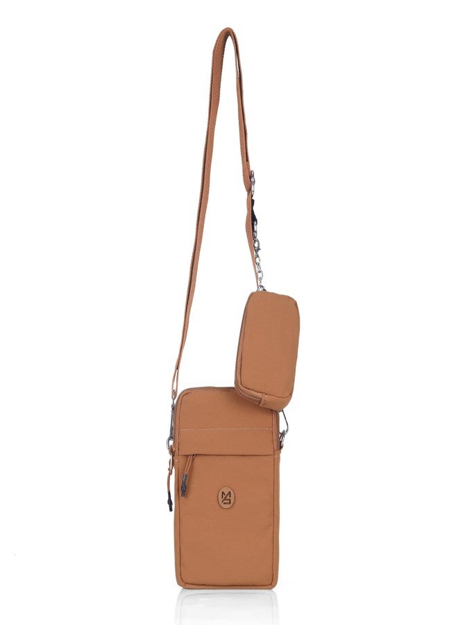 حقيبة كروس صغيرة للنساء من BAG IN مع جيب قابل للفصل - حقيبة كتف متعددة الألوان للسفر، حقيبة هاتف خفيفة الوزن مع حزام قابل للتعديل (برتقالي) - Image 3